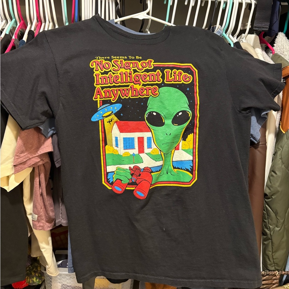 Black Alien Graphic T-Shirt